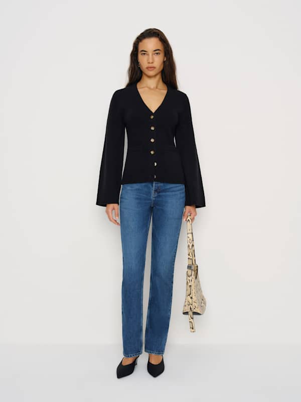 Holden Regenerative Wool Cardigan - Black